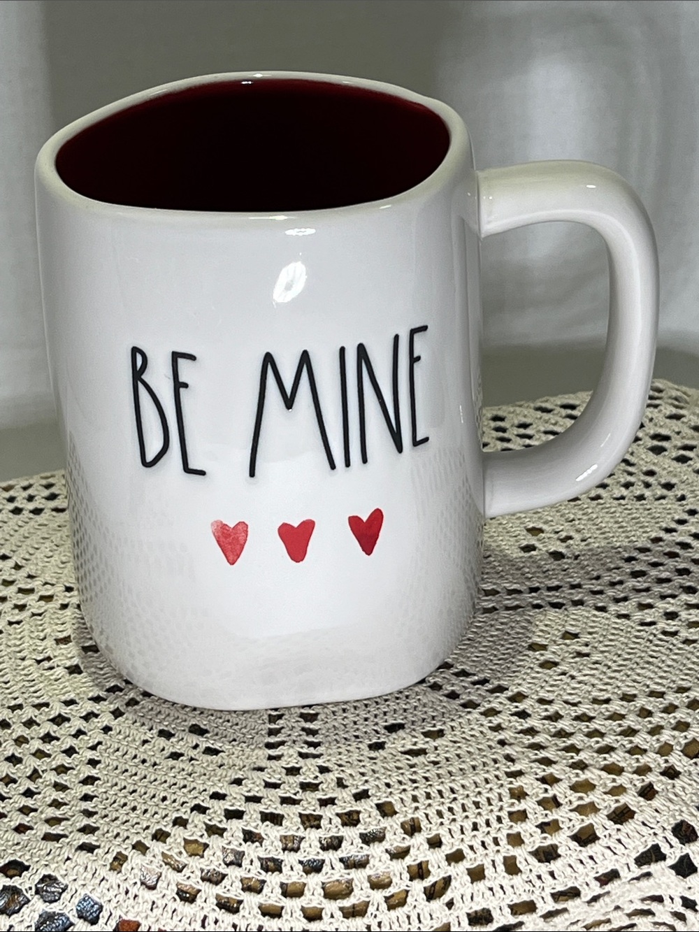 Rae Dunn BE MINE Mug • Red Hearts • Valentine’s Day